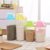 Food Storage Containers Airtight Clear Plastic Grains Container For Cereal Rice Beans Nuts Flour Sugar Coffee Tea Kitchen