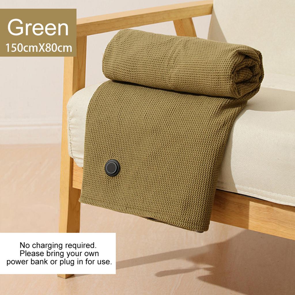 Office USB Electric Heated Blanket Wearable Heated Throw Blanket Adjustable 3 Levels Temperature Machine Washable Warmer Blanket