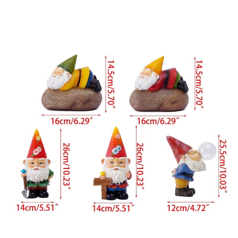 American Solar Resin Gnome Statue Art Crafts Desktop Decoration