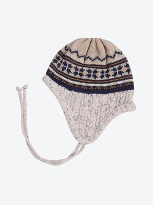 Patterned Knit Earflap Hat HPAHOEFV08