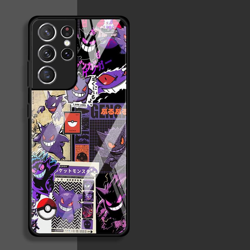 Cartoon Hot Pokemon Glass Case for Samsung Galaxy S26 S25 Ultra S24+ S25+ S23+ S24 S21 S23 Plus S20 FE S22 Luxury Phone Cover