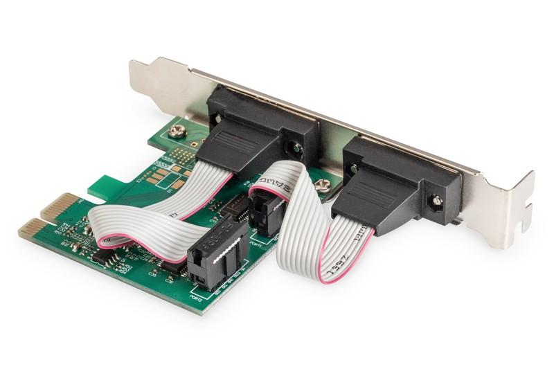 PCI Express RS232 Seriële Poort Uitbreidingskaart/Controller, 2xDB9, Chipset: ASIX99100