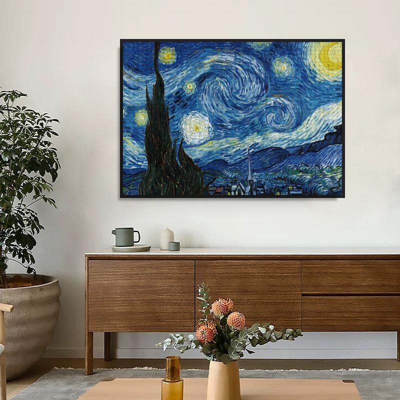 Direct Factory Supply High Quality 1000 Pieces White Card 380x260 Van Gogh Puzzle Jigsaw Custom-Printed World Famous Painting