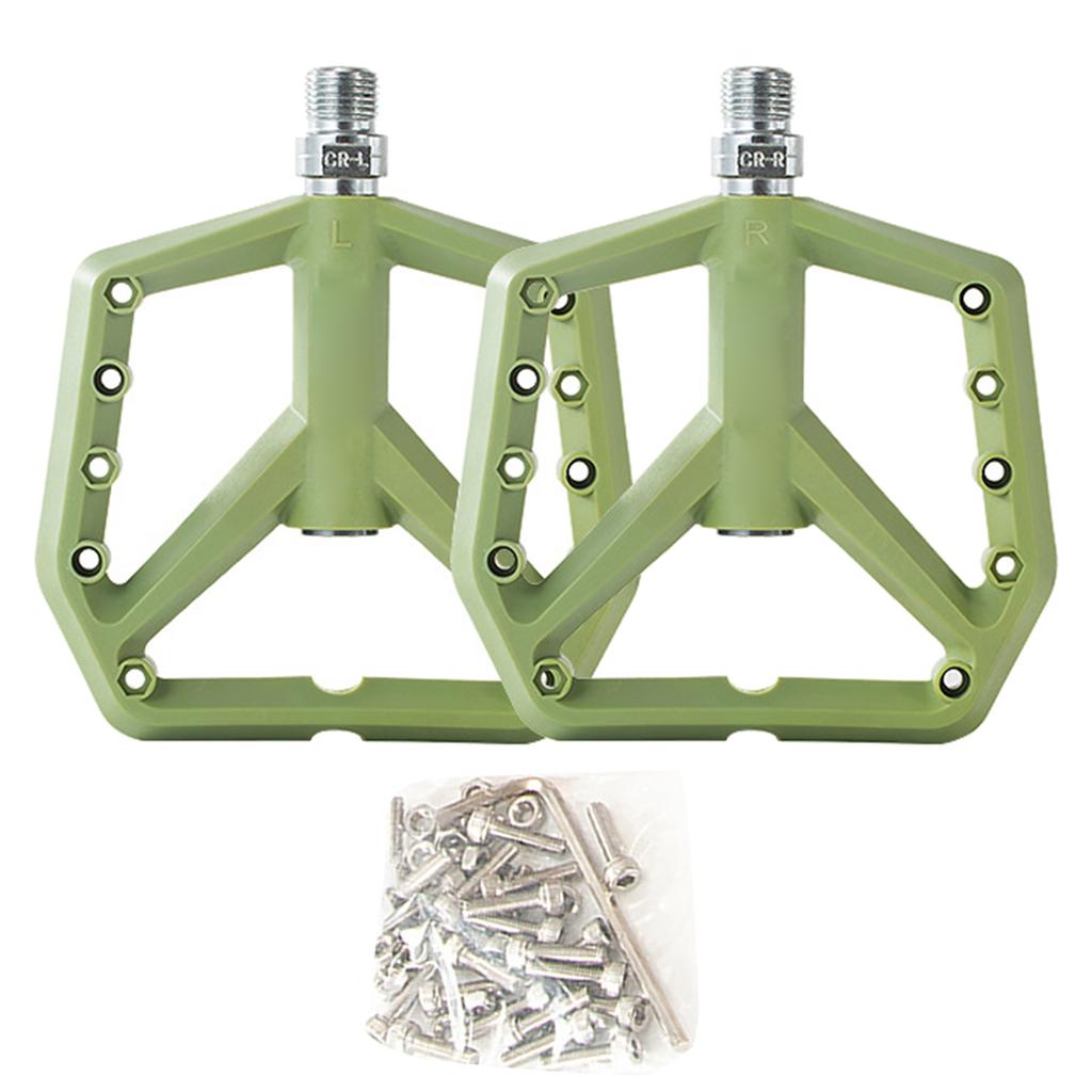 Light Weight Bicycles Platform Pedals Sealed Bearings Nonslip Bicycles Pedals for Mountain Cycling Road Bicycles