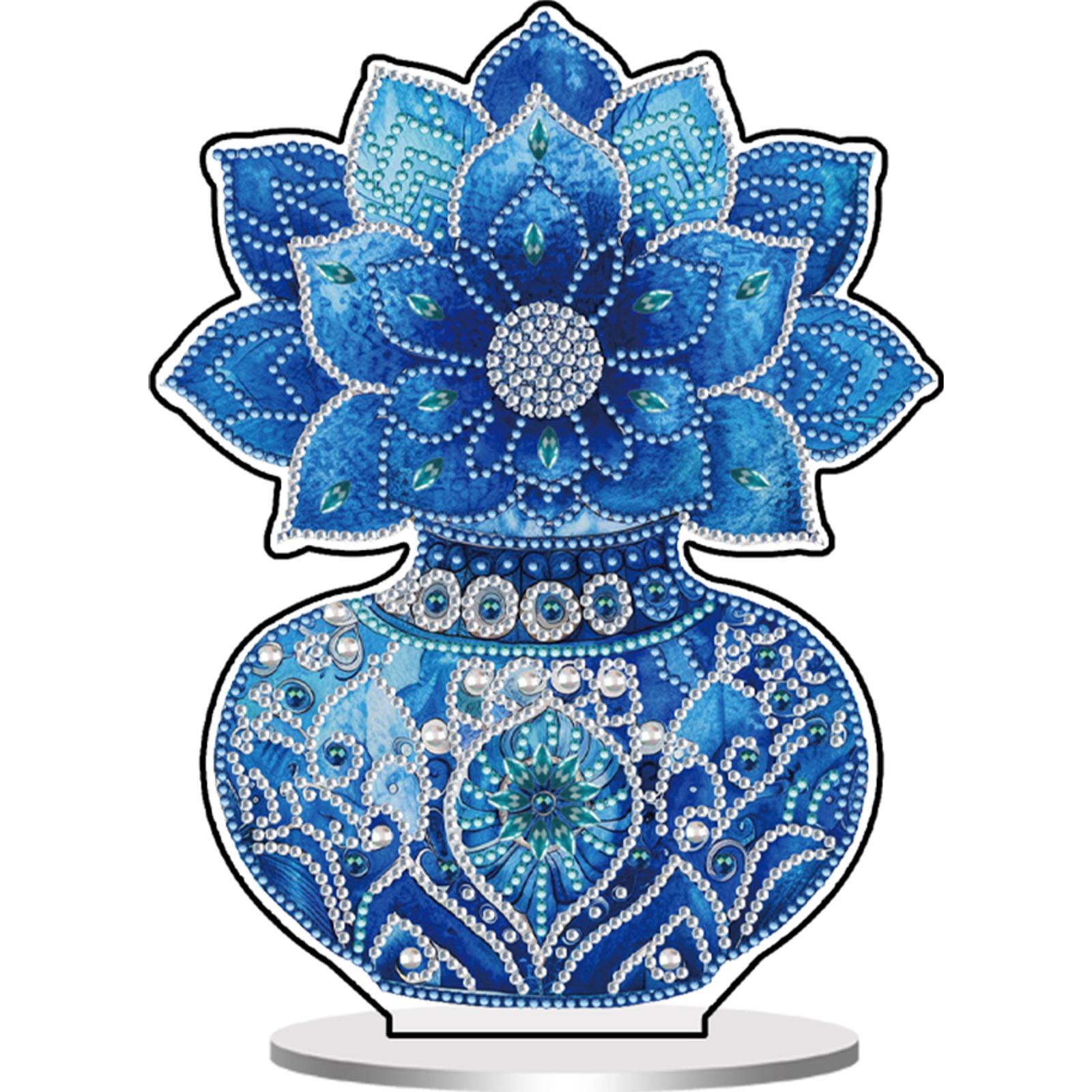 

2D Flat Vase DIY Desktop Diamond Art Kits Special Shape Diamond Diamond Painting Desktop Ornaments Kit Bedroom Table Decoration