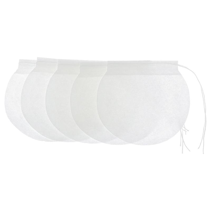 100Pcs White Round Tea Bags Empty Filter Paper Teabags With String For Herb Tea