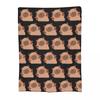 Capybara  Cute Green And Brown Animal Blanket Soft Warm Flannel Throw Blanket Plush for Bed Living Room Travel Home Couch