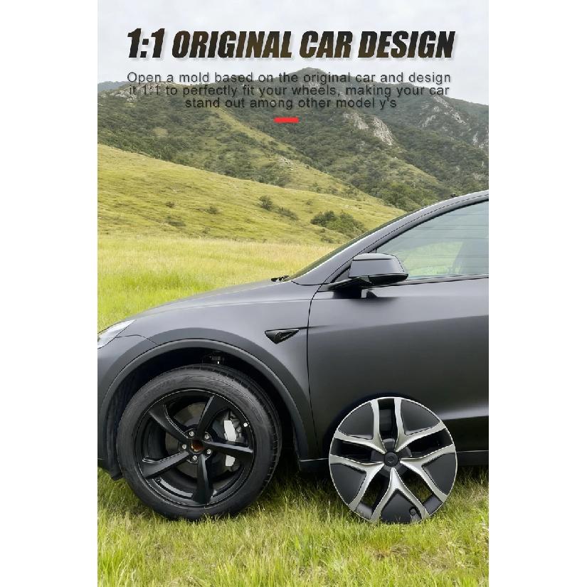 19 Inch 4PCS HubCap for New Tesla Model Y Juniper Performance Wheel Cap Replacement Automobile Full Rim Cover Accessories 2026
