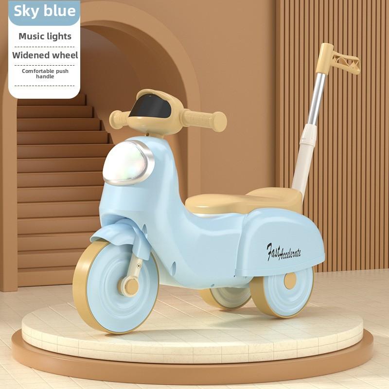 Car Plastic Children'S Toy Car Push Slide Car 1-6 Years Old Music And Lights Children'S Tricycle Foot-Powered Car Baby Yo-Yo