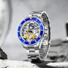 Forsining Luxury Hollow Out Tourbillon Watch Moon Phase Men's Automatic Mechanical Skeleton Watch Waterproof