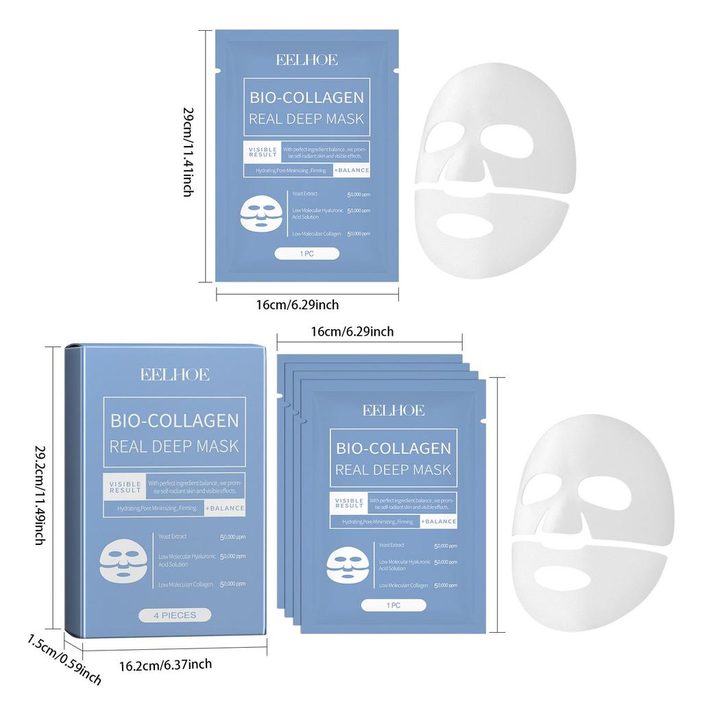 1pcs/4pcs Deep Collagen Mask Collagen Lifting Mask Even Skin Tone Hydrate and Moisturize Facial Masks Overnight Skin Care