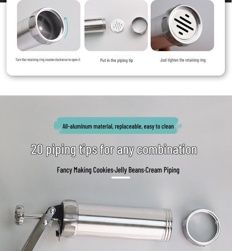 20dílná hliníková sada vykrajovátek na sušenky a zdobících nástrojů