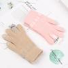 Men Fashion Cute Cartoon Cats Soft Full Finger Knitted Gloves Touch Screen Mittens Thicken Warm