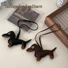Dachshund Pendant Dog Charm Bag & Backpack Leather Key Accessory