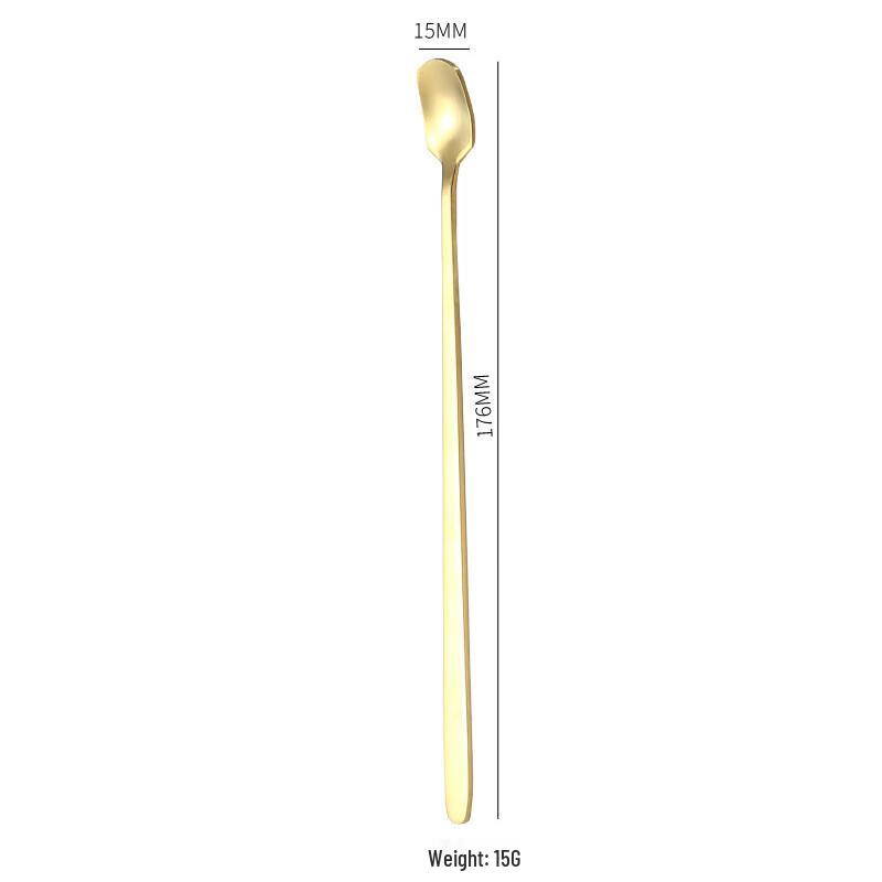 

Gold Stainless Steel Square Head Long Handle Spoon