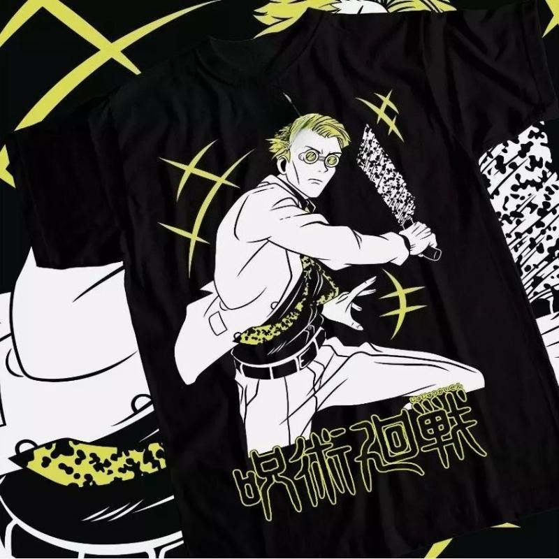 Jujutsu Kaisen Nanami T-shirt Kento Anime JJK Gojo Satoru Summer New Vintage Fashion Men and Women Streetwear