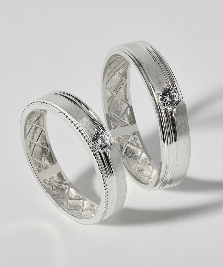 Helene Jewelry 925 Silver Beretta Couple Rings Silver Rings