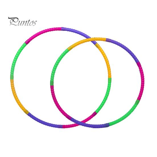 Detachable 50/60cm Colorful Plastic Hula Kids Children Fitness Sports Hoop Tool