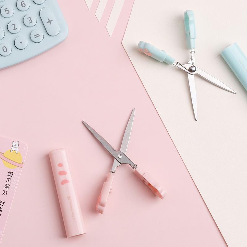 Kawaii Cat Claw Scissors Portable Cute Small Scissors Student Office Multi-functional Scissors Tiny Scissors Stationery