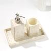 Sand and Gravel Resin Hand Sanitizer Bottle Luxury Advanced Bathroom Emulsion Press Packaging Bottle Bathroom Tray Ornaments Set