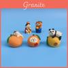 Zakka Resin Craft Figurine With Orange Cat And Panda For Gift And Collection
