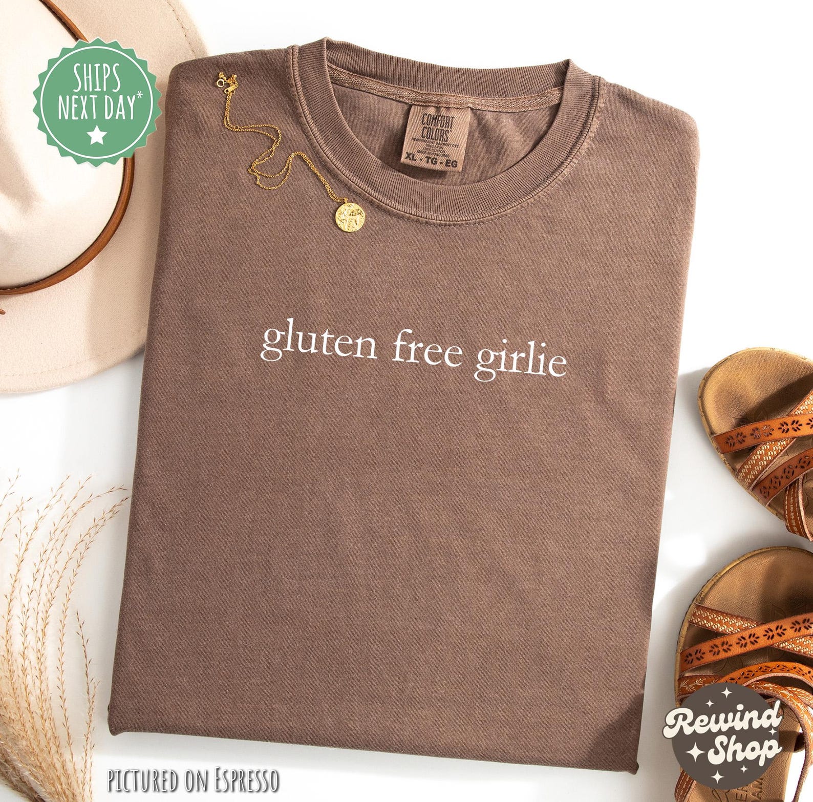 Gluten Free Girlie Comfort Colors® Shirt, Funny Meme Shirt, Gluten Free Shirt, Celiac Disease Awareness Shirt, Mom Shirt 4XL