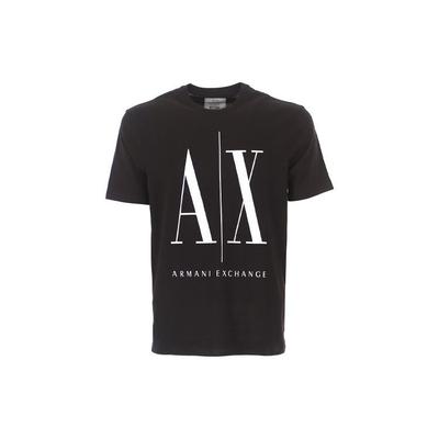 Logo Letter Print Crew Neck Short Sleeve T-Shirt Men Tops Black 8NZTPA-ZJH4Z-1200
