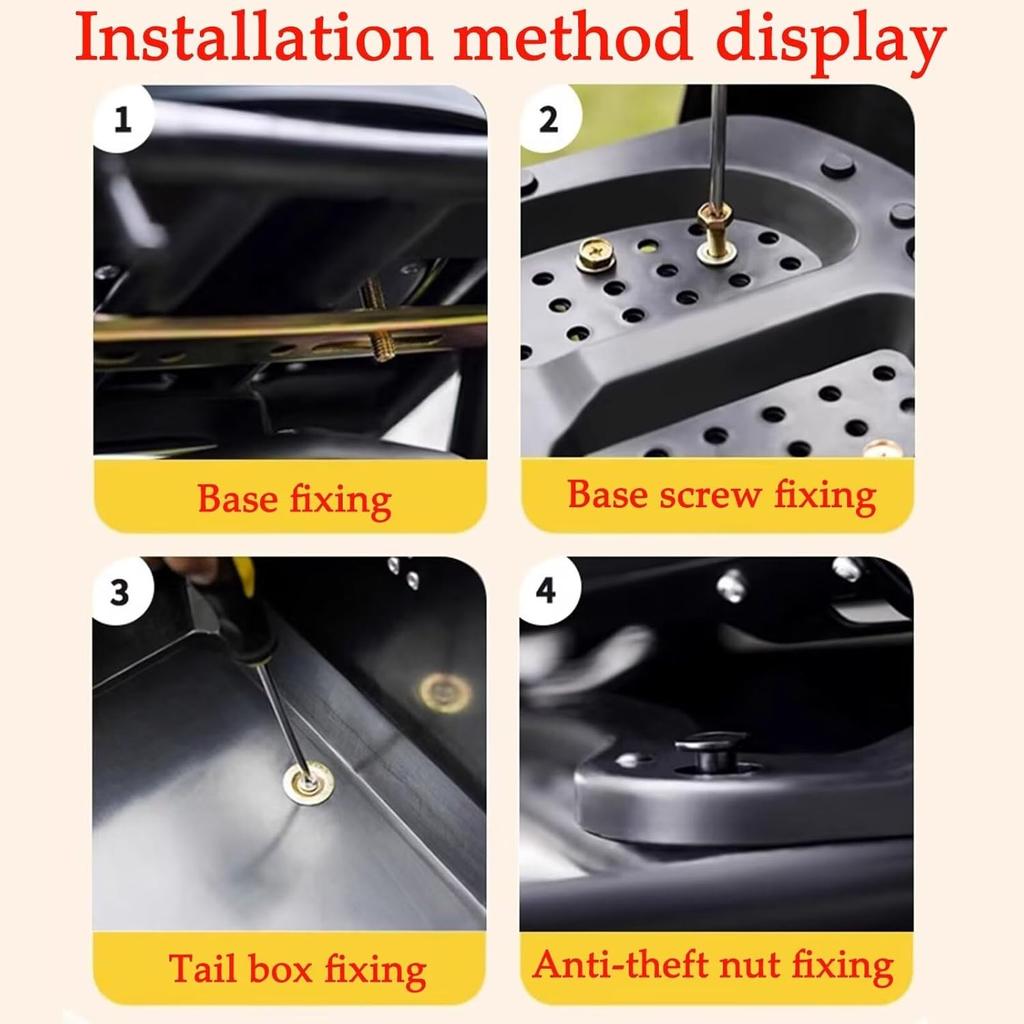 45L Universal Large Motorcycle Capacity Tail Box Lockable Luggage Helmet Box Design Waterproof Storage Carrier Rear Tour Box