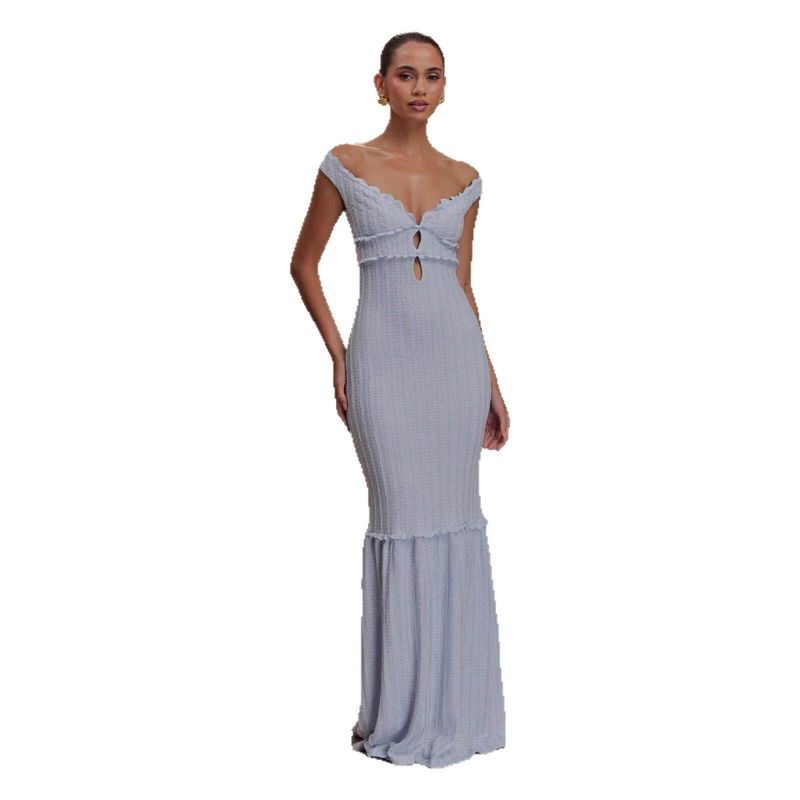 Backless Lace-Up Cutout Slim-Fit Dress New Style Ins Dress