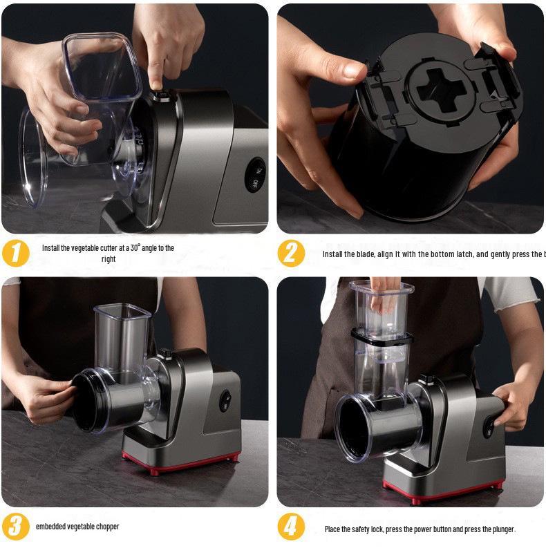 Automatic Electric Vegetable Slicer & Shredder - US & EU Standards
