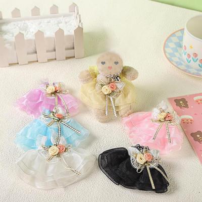 Miniature Princess Dress for 10cm Cotton Dolls Cute DIY Doll Clothes Fashion Accessories Lovely Outfit Gifts for Girls Friends