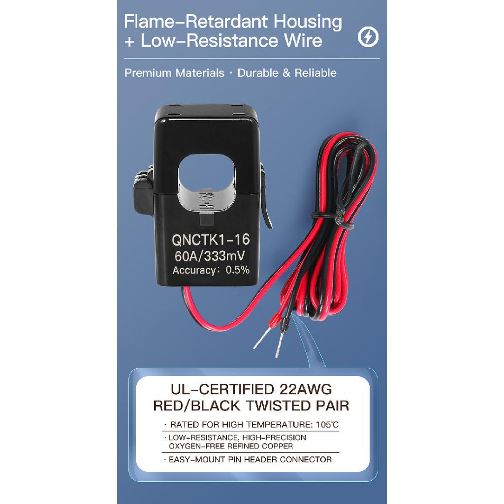 Split Core Current Transformer Open Type QNCTK1-10 30A 1V 150A 0.333V 10A 333mV 50A 100A AC Current Sensor Clamp CTReplacement Sensors2