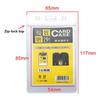 10Pcs Vertical Transparent Vinyl Plastic Clear ID Card Badge Holder with Zipper