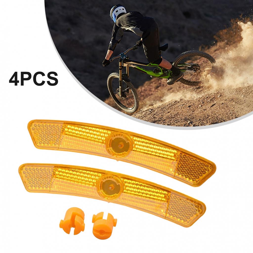 Clip Bicycle Reflectors Front Rear Plastic Reflective