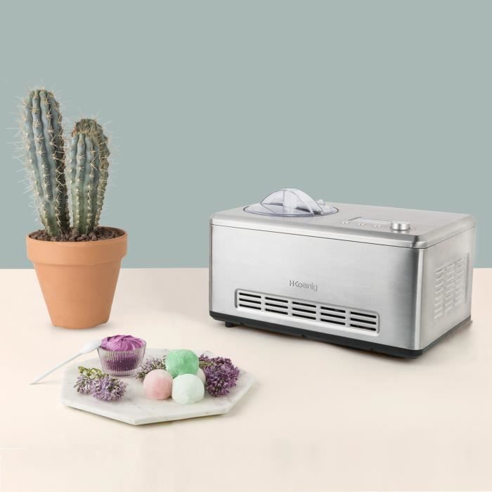 Turbine à glaces HKOENIG - HF320 - Capacité 2L - Préparation rapide: 30 à 50min - 180W