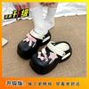 Wear seaside casual bag head cool slippers women's non-slip beach heightening thick-soled hole shoes 2025 summer and autumn new models