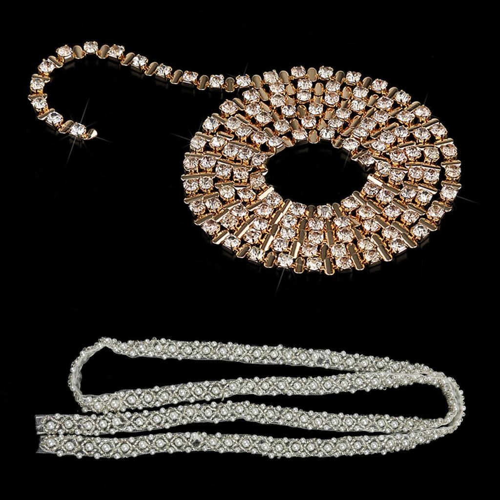 1 Yard Beaded Lace Trims Sewing Applique Ribbon Embellishments