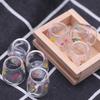 4Pcs 112 Dollhouse Miniature Cartoon Clear Glass Cup Model Simulation Kitchen Furniture Toys For Doll House Decoration