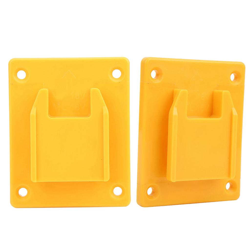 2PCs Suitable for Milwaukee M18 18v  20V Power Tool Machine Wall Shelf Fixing Devices Jaune