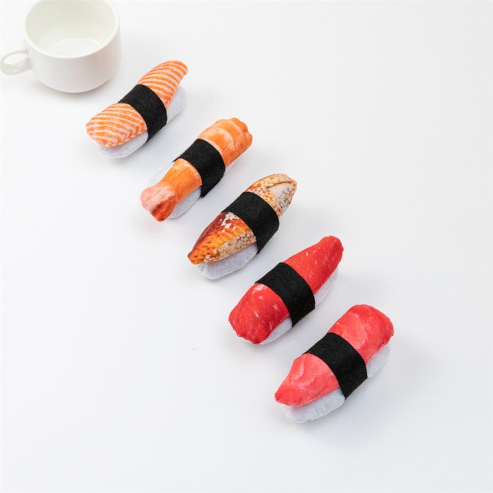 Sushi Shape Catnip Toy Bite Resistant Cat Chew Toy Kitten Interactive Toy  For Pet Teeth Grinding
