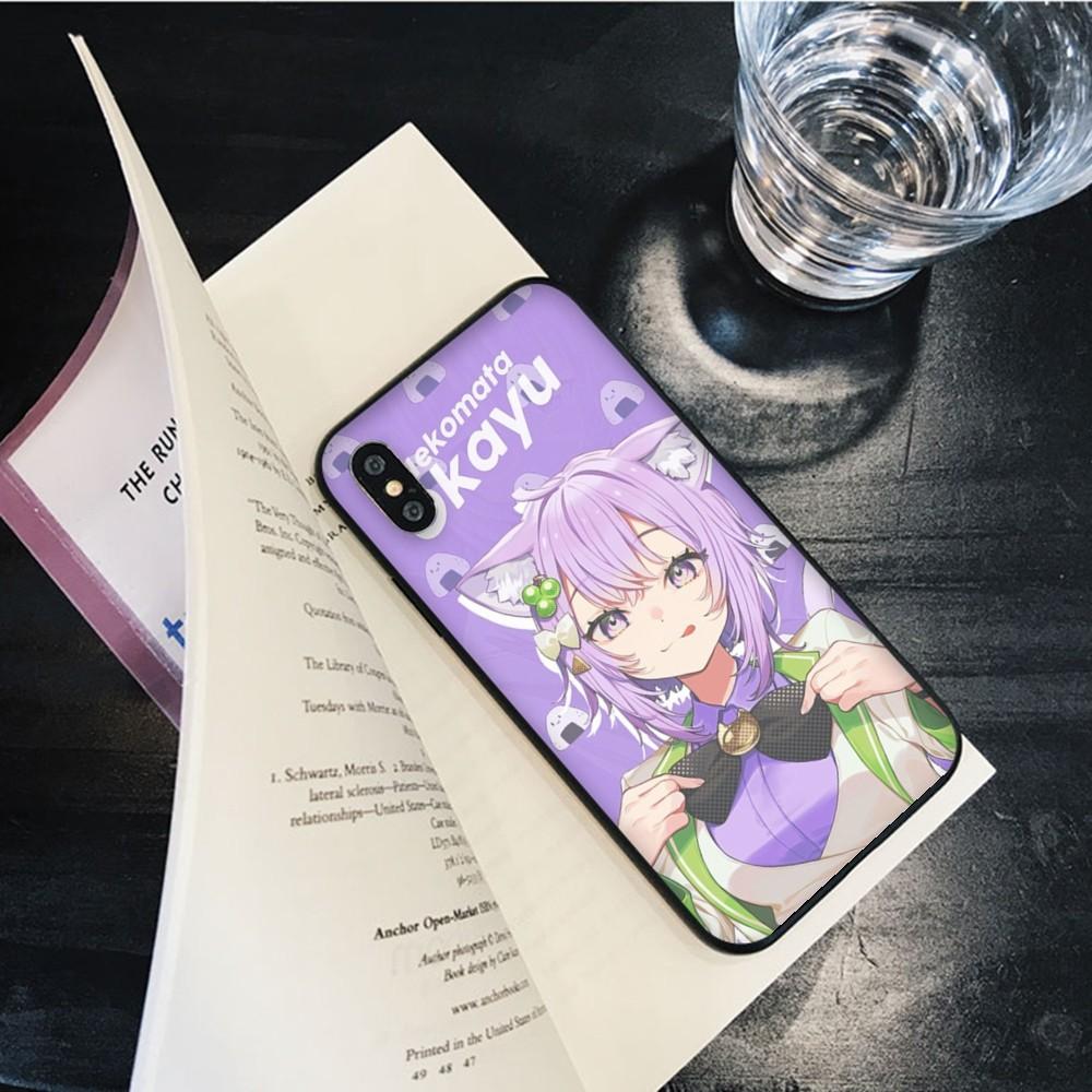 Kawaii Nekomata Okayu Phone Case for iPhone 15 8 7 6 6S Plus X SE 2020 XR XS 14 11 12 13 Mini Pro Max Mobile Case