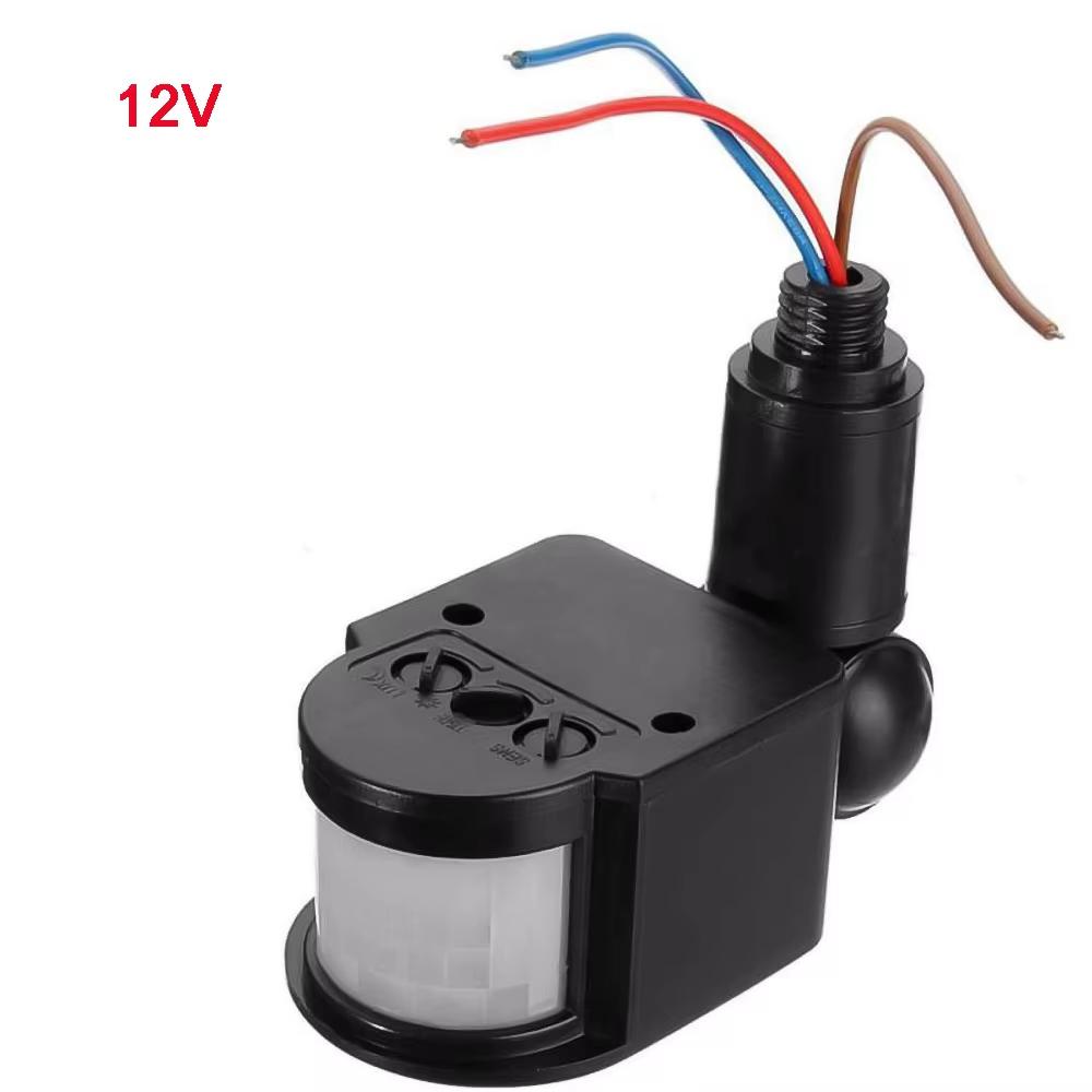 LED Motion Sensor 220V 12V Automatic Infrared PIR Movement Detector Wall Mount Timer Outdoor 12 Volt Sensor Light Switch