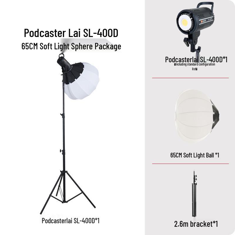 Holofote Yingbang 400W para Transmissão ao Vivo - Luz Suave de Preenchimento para Fotografia e Beleza