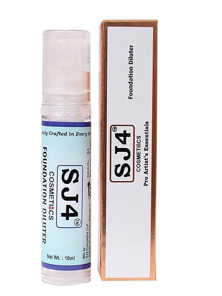

SJ4 Cosmetics - Loved by Make Up Artist, Foundation diluter, Air brush Gun, Liquid Foundation, Matte Finish, Poreless, Smoothing Skincare Makeup
