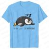 To Do List Nothing Penguin Funny Print T-Shirt Women Lazy Penguin Humorous Top Female Fashion Tshirt Short Sleeve Summer Clothes