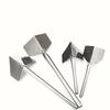 4-Piece Stainless Steel Joint Knifing Tool Set for Wall Repair and Smoothing, Metal Construction, No Electricity Required