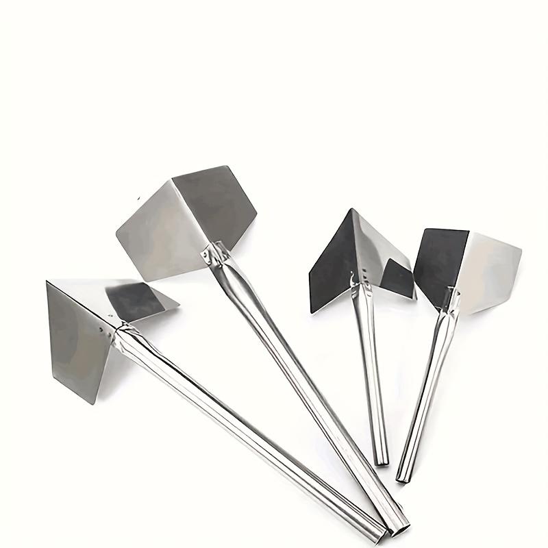 4-Piece Stainless Steel Joint Knifing Tool Set for Wall Repair and Smoothing, Metal Construction, No Electricity Required