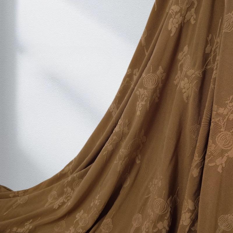 Lantern Relief Jacquard Fabric Stretch Knitted Fabric DIY Dress Hanfu Cheongsam Children's Clothes for Sewing Design Cloth