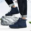 TUINANLE Men Winter Shoes Barefoot Ankle Boots Couple Ankle Snow Shoes Outdoor Hiking Sneakers Fur Warm Plush Boots