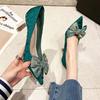 High Heels Woman PumpsLoafers Pumps with Bow on Heeled Pointed Toe Stilito Shoes for Women Promotion Offer Non Slip Stylish Sale